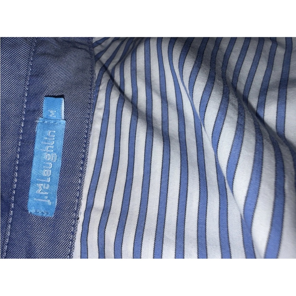 J. McLaughlin Miranda Multi Striped Shirt Dress Size Med 100% Cotton MSRP $228 - Picture 11 of 12